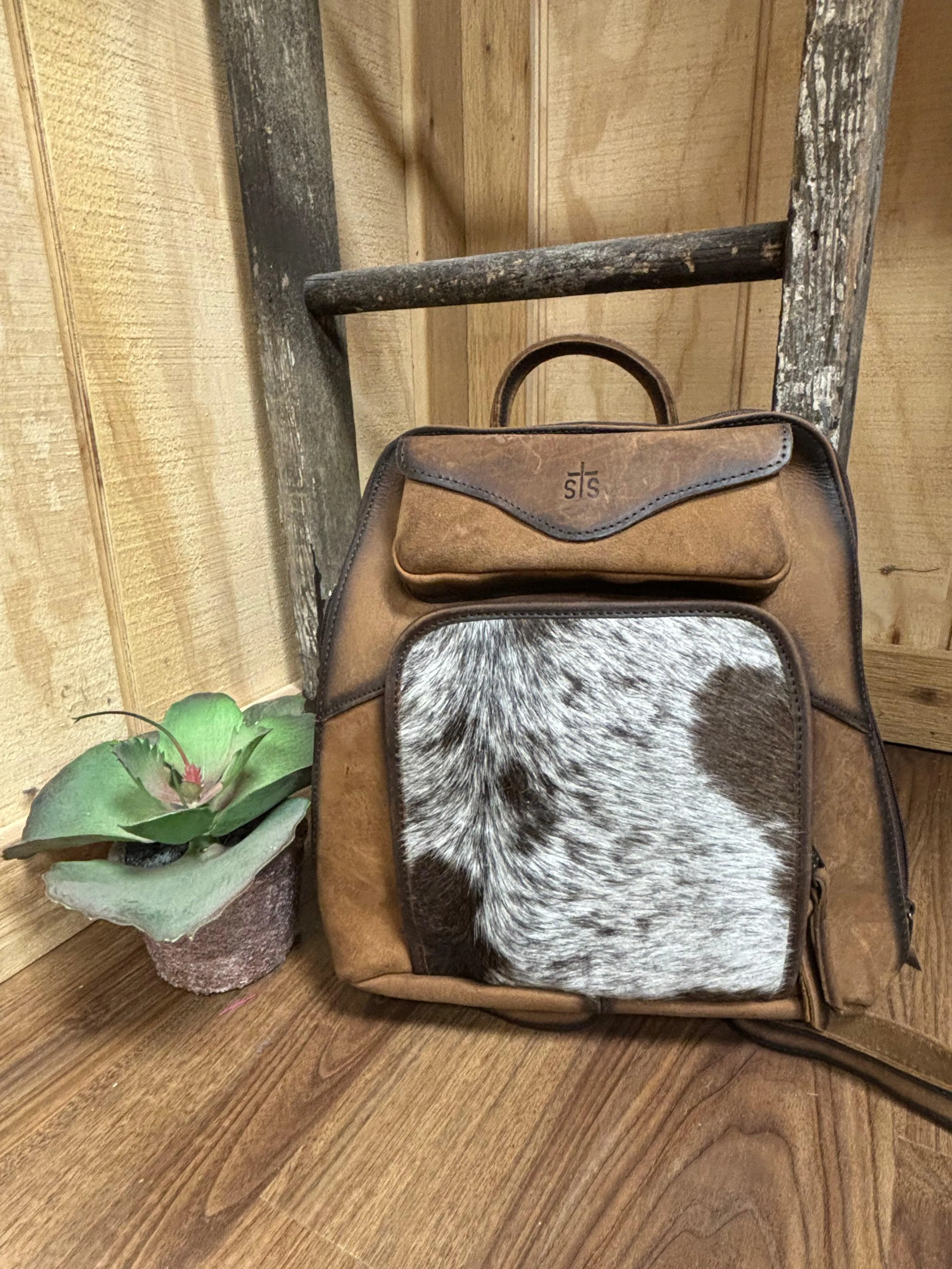 STS Sunny Cowhide Hair-On Conceal Carry Backpack STS30803