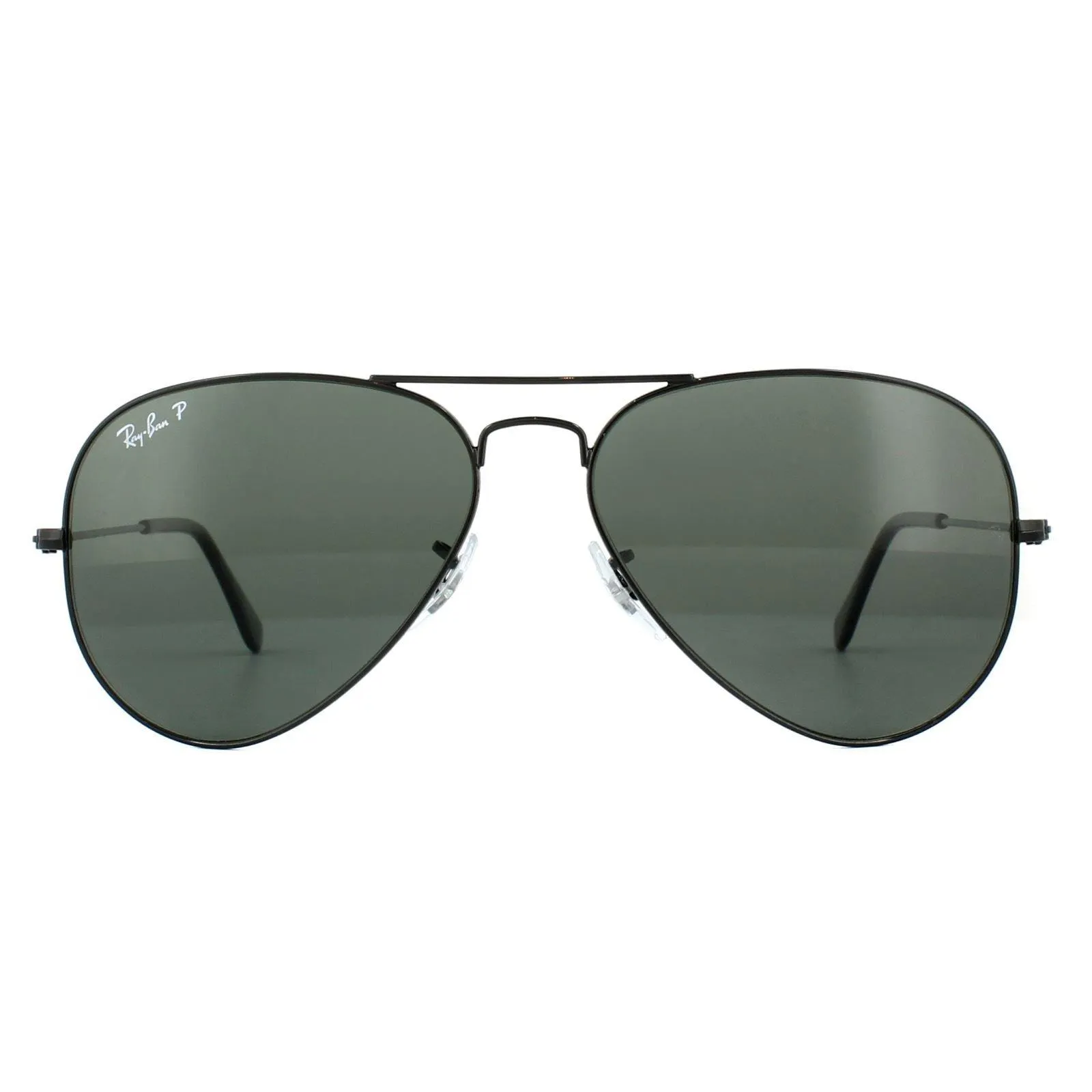 Sunglasses | Aviator Black Green Polarized Aviator 3025 Sunglasses | Ray-Ban