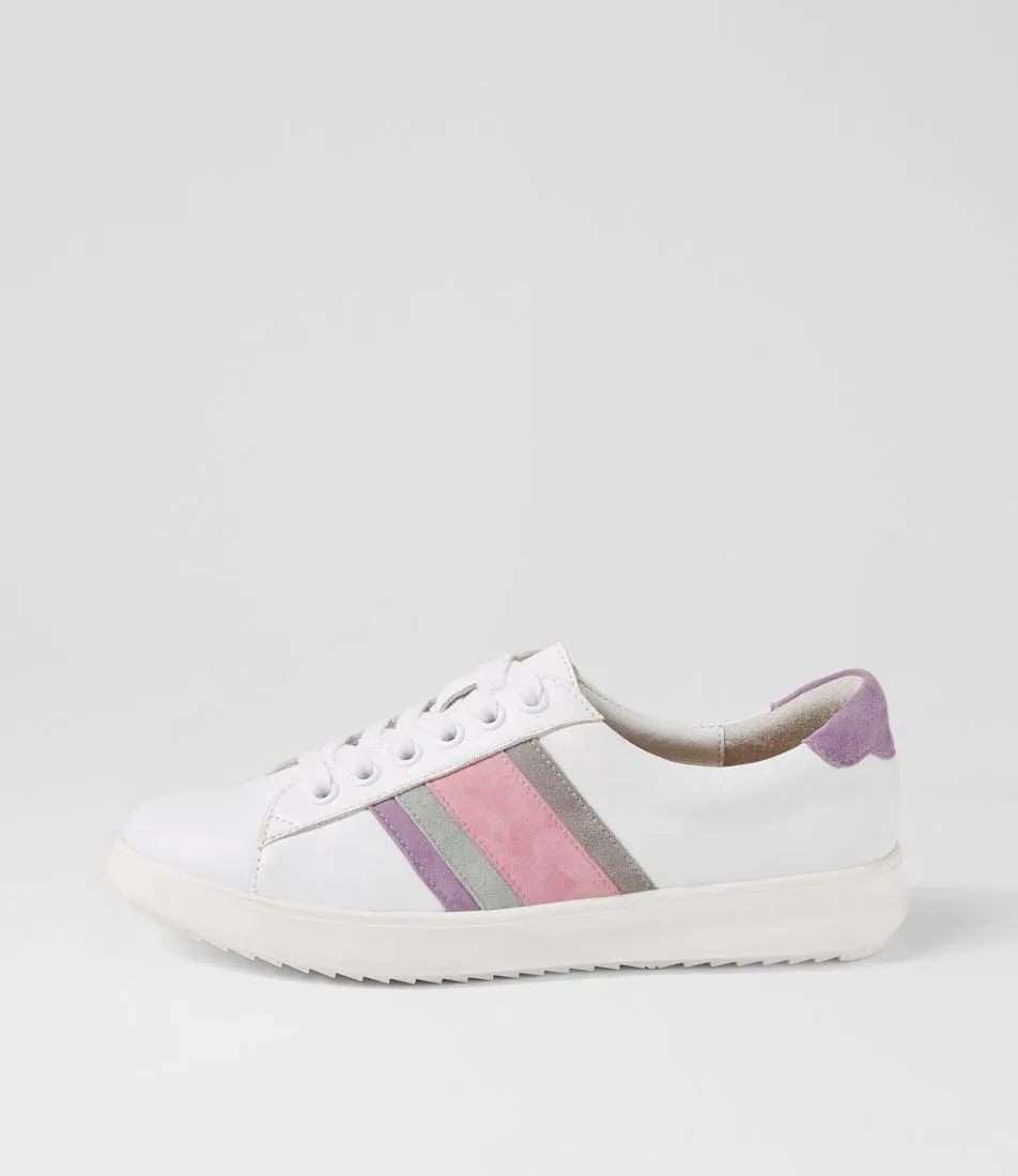 SUPERSOFT Zini White Pastel Multi Sneakers