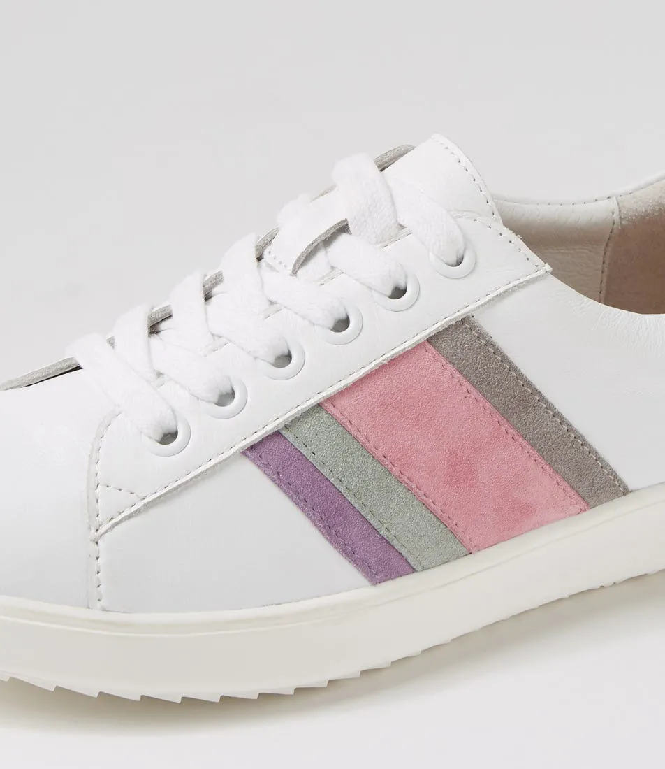 SUPERSOFT Zini White Pastel Multi Sneakers