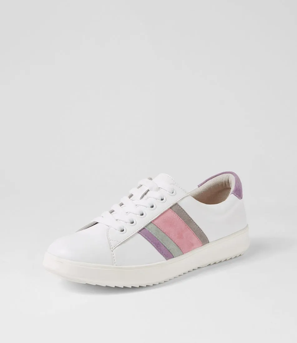 SUPERSOFT Zini White Pastel Multi Sneakers