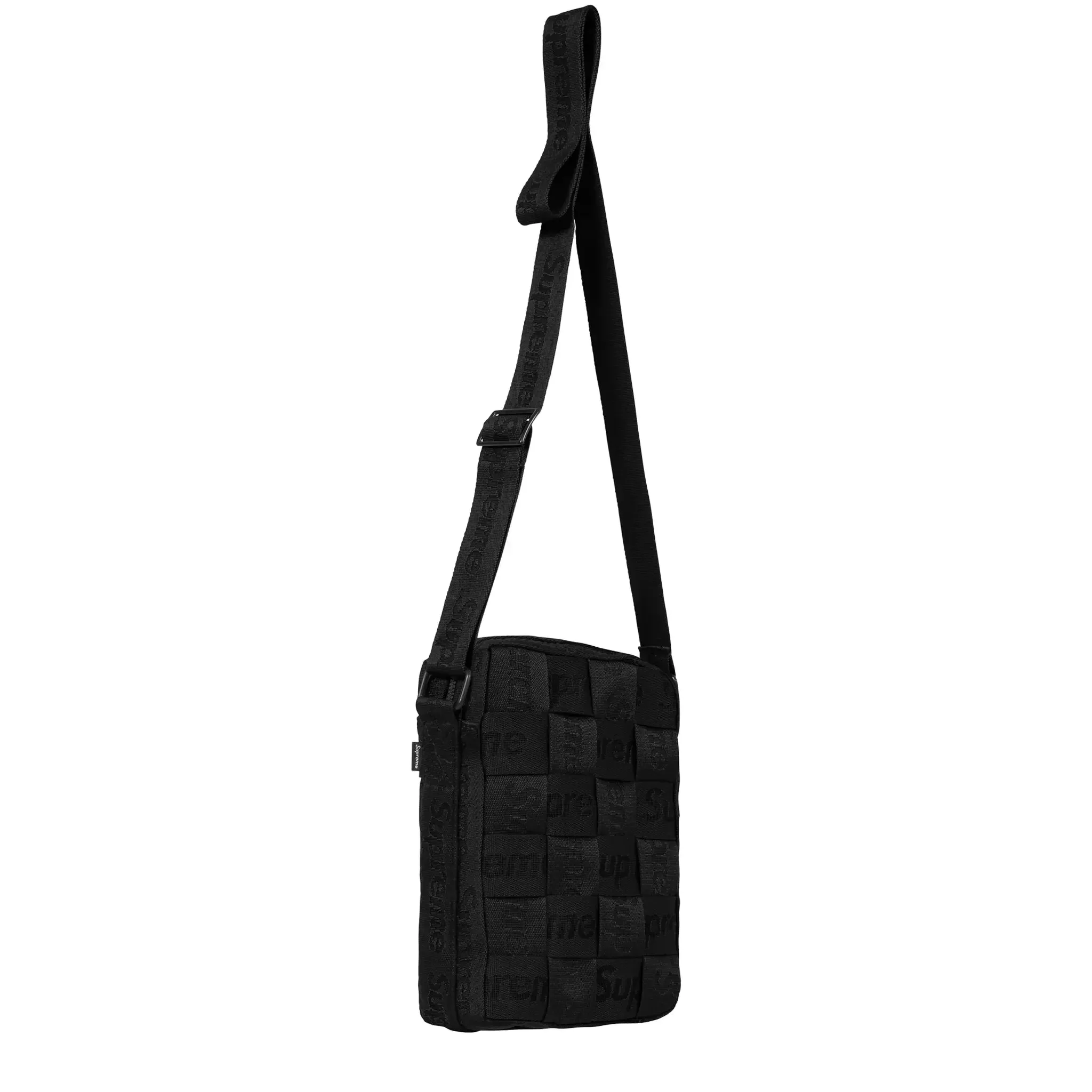 Supreme Woven Black Shoulder Bag