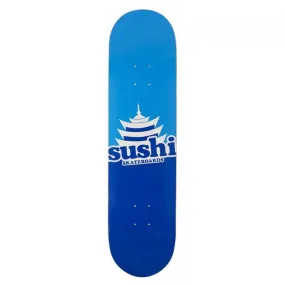 Sushi Skateboards Pagoda Logo Skateboard Deck Blue 8