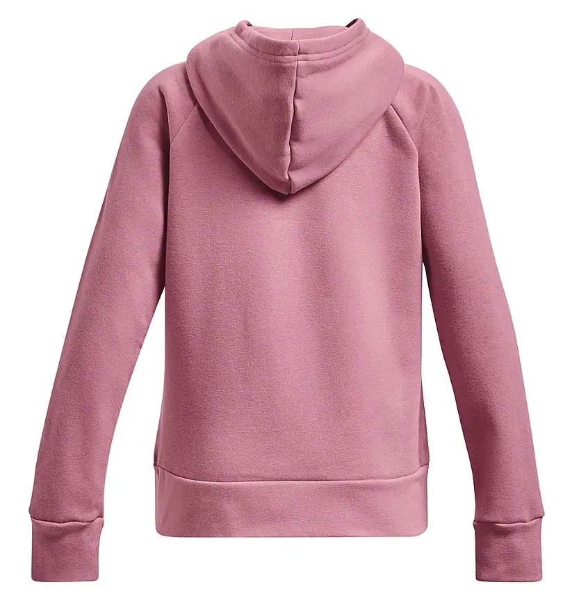 sweatshirt Under Armour Rival Fleece Big Logo Hoodie - Pink Elixir/White - girl´s
