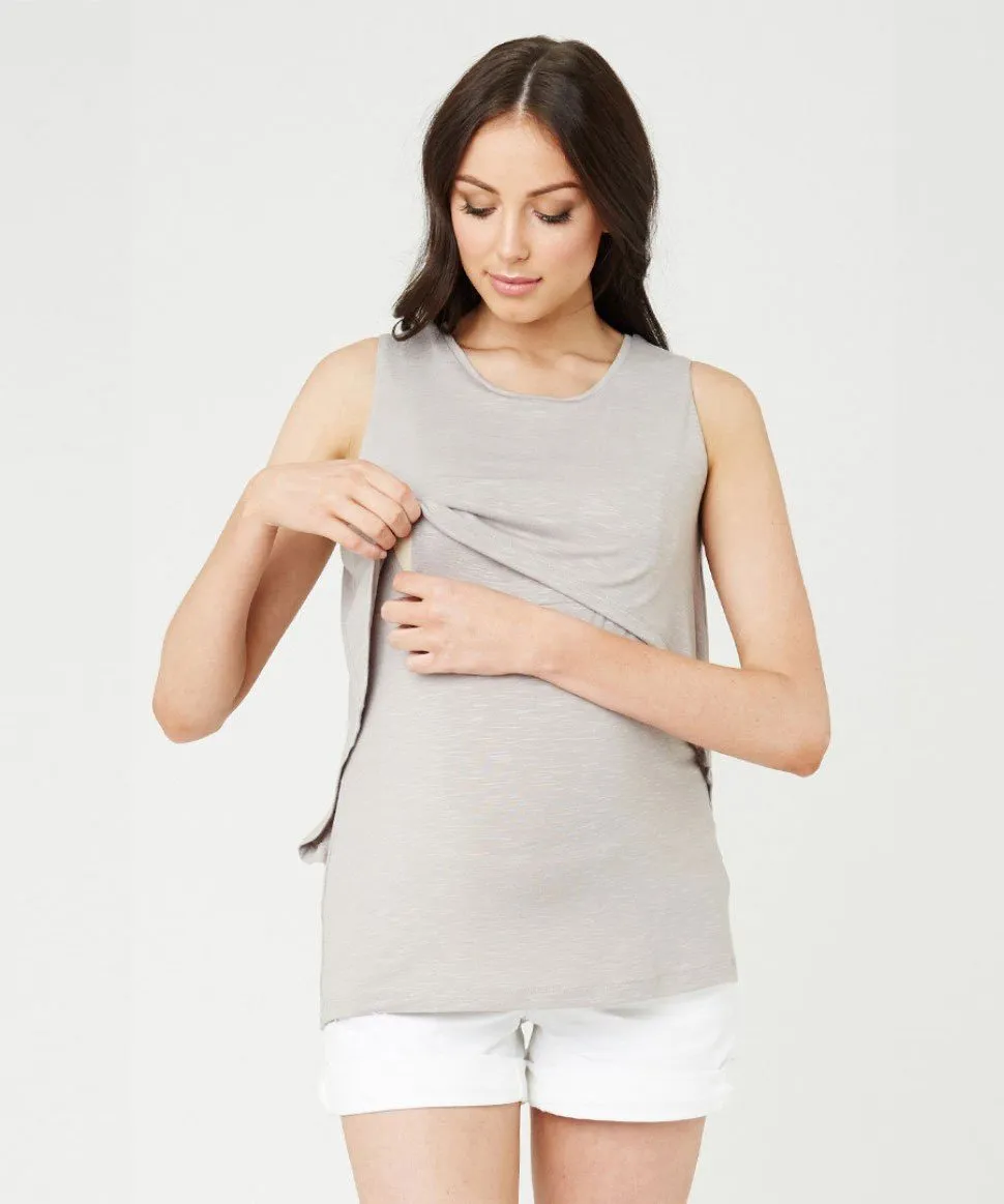 Swing Back Nursing Tank GREY