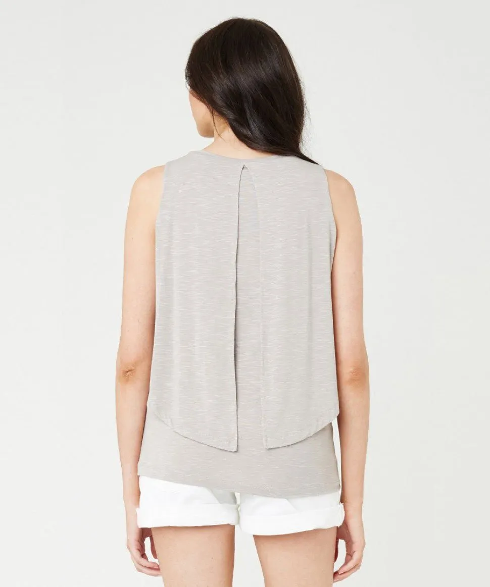 Swing Back Nursing Tank GREY