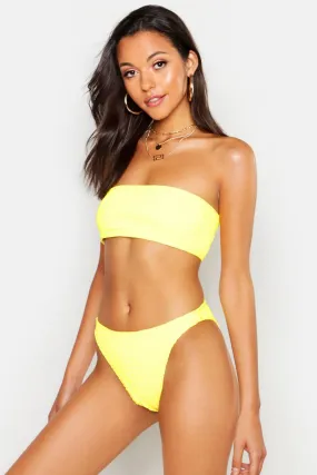 Tall Crinkle Bandeau Bikini Set