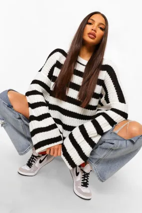 Tall Extreme Oversized Striped Sweater