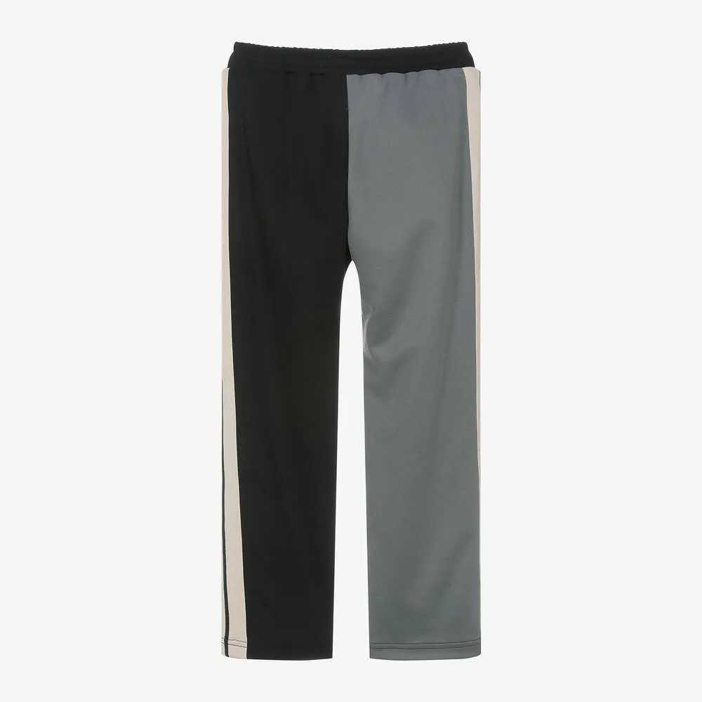 Teen Boys Black & Grey Two-Tone Joggers