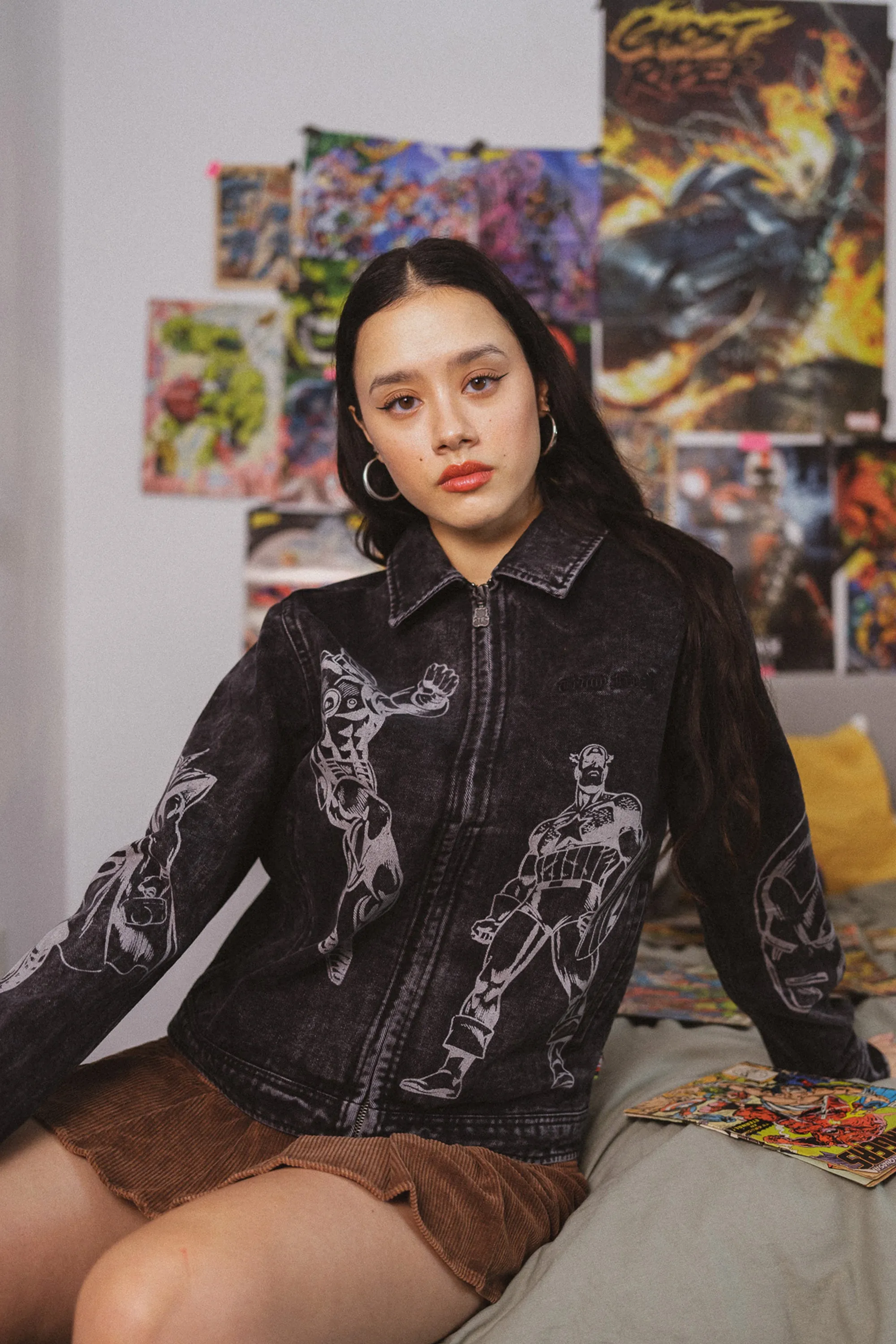 TF x Marvel Acid Wash Jacket