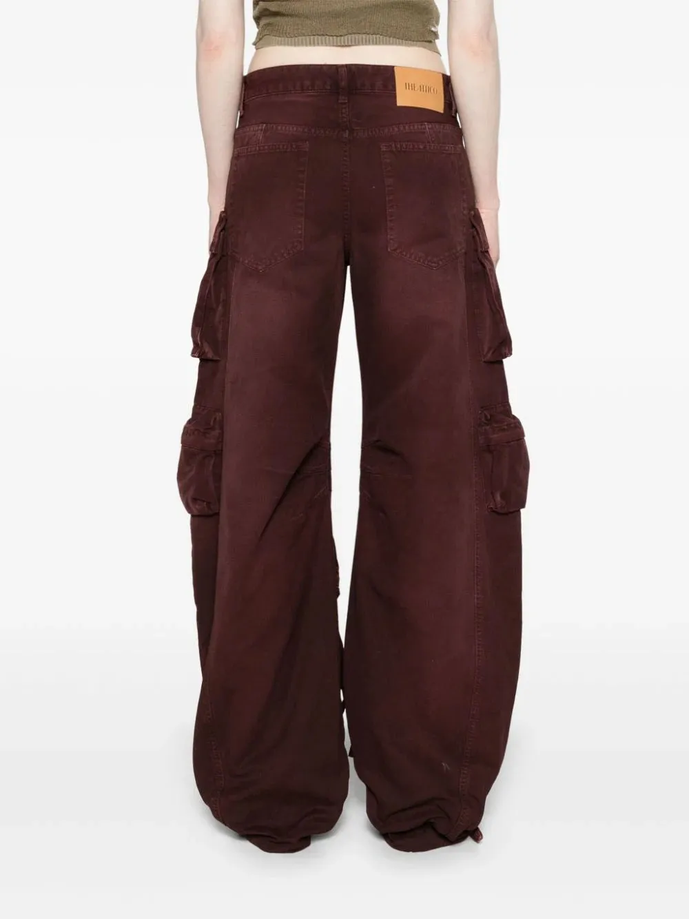 THE ATTICO - Wide Leg Cargo Jeans in Purple