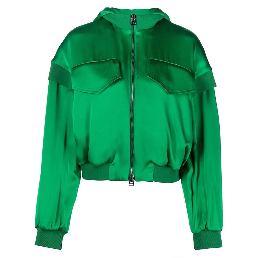 The Cleaning Lady Eva De Dominici Cropped Green Silk Jacket