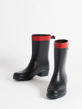 The equestrian-inspired heeled rain boot