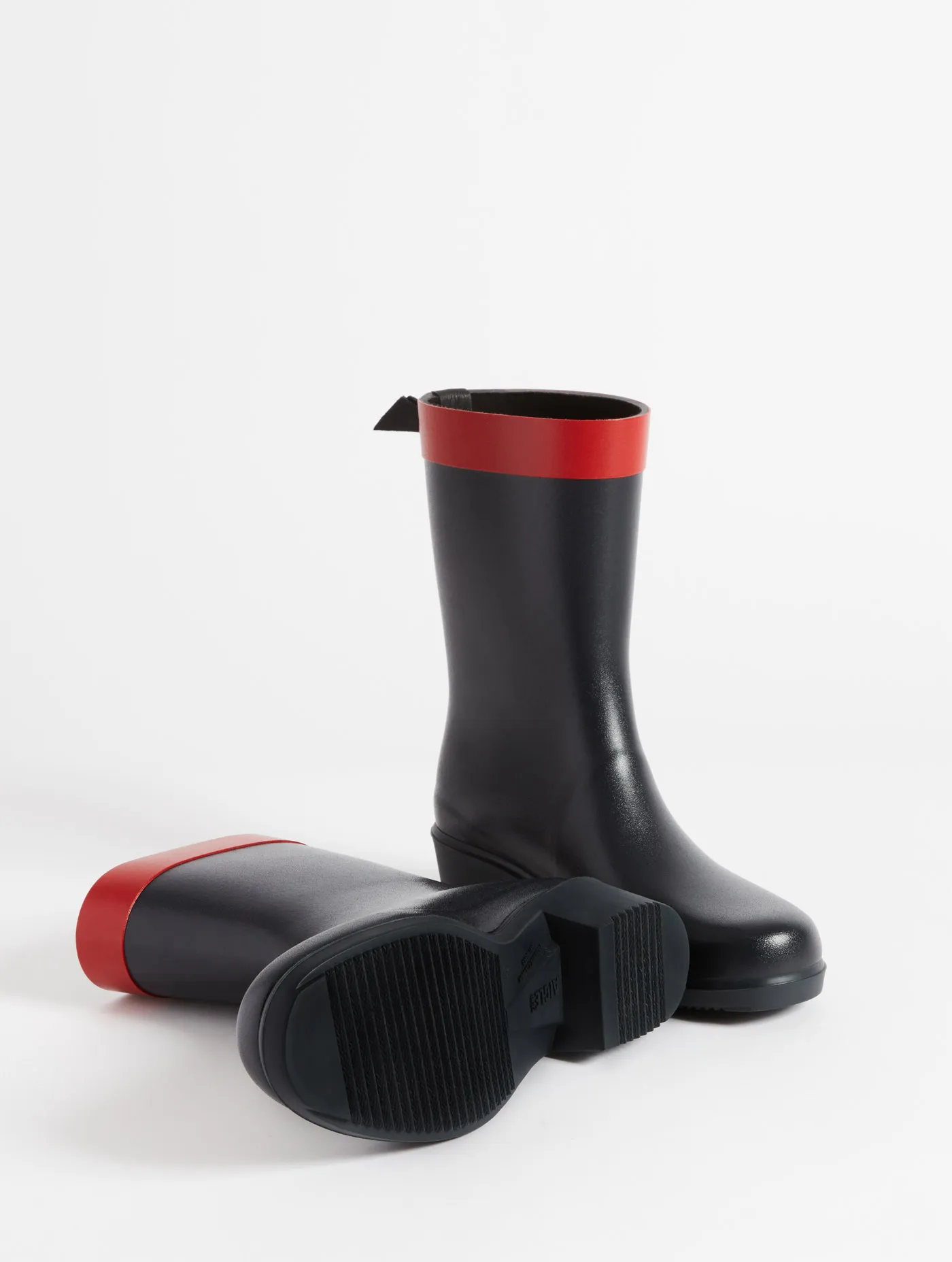 The equestrian-inspired heeled rain boot