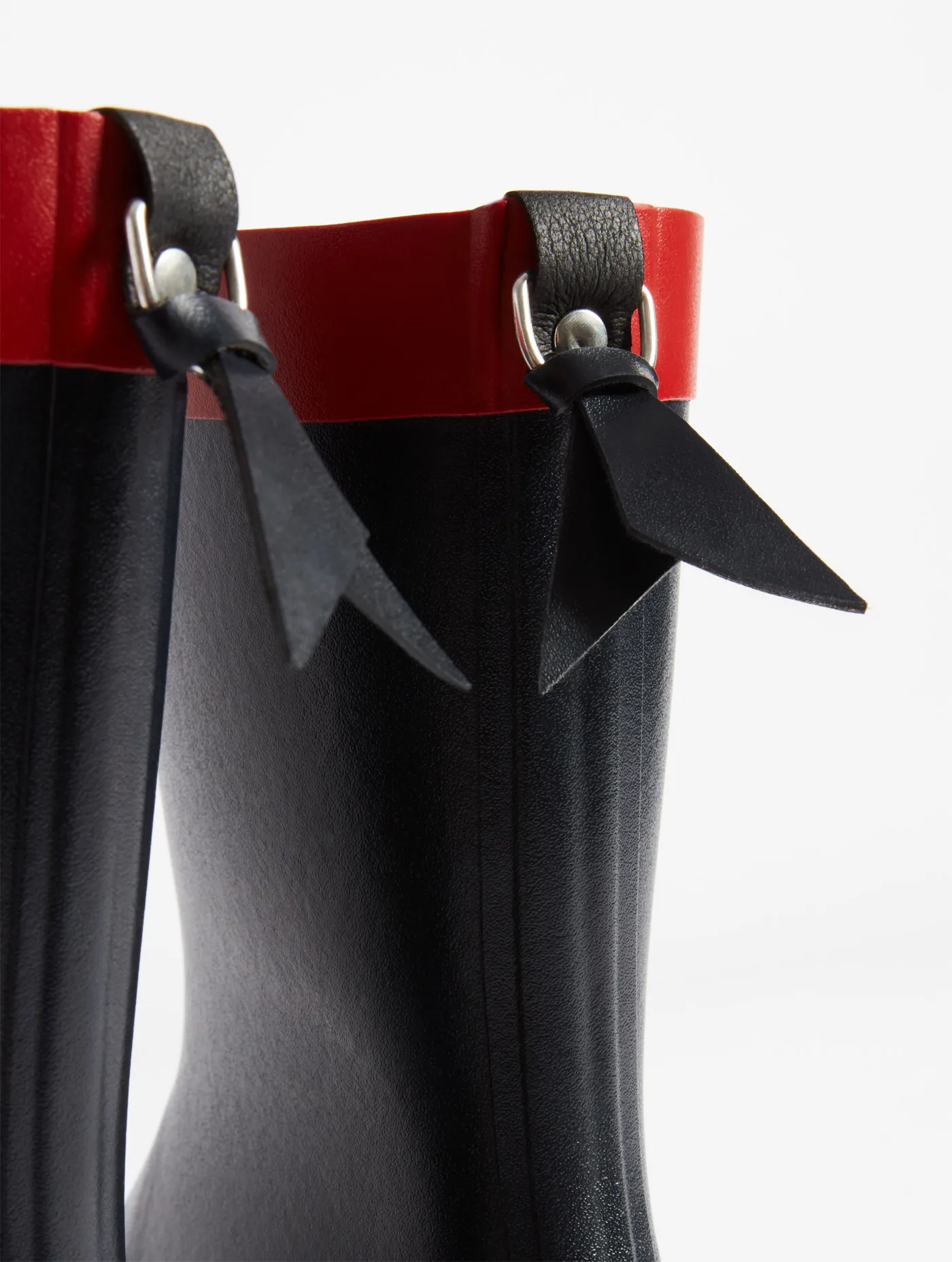 The equestrian-inspired heeled rain boot