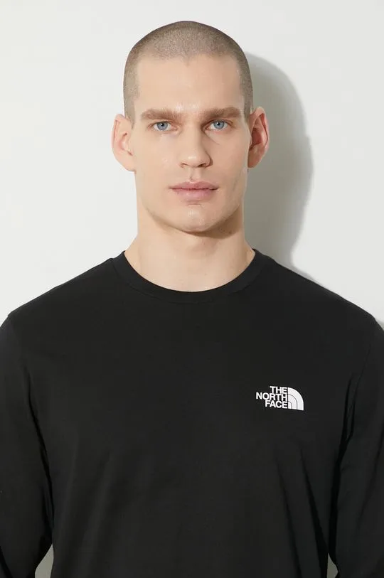 The North Face longsleeve shirt M L/S Simple Dome Tee men’s black color NF0A87QNJK31