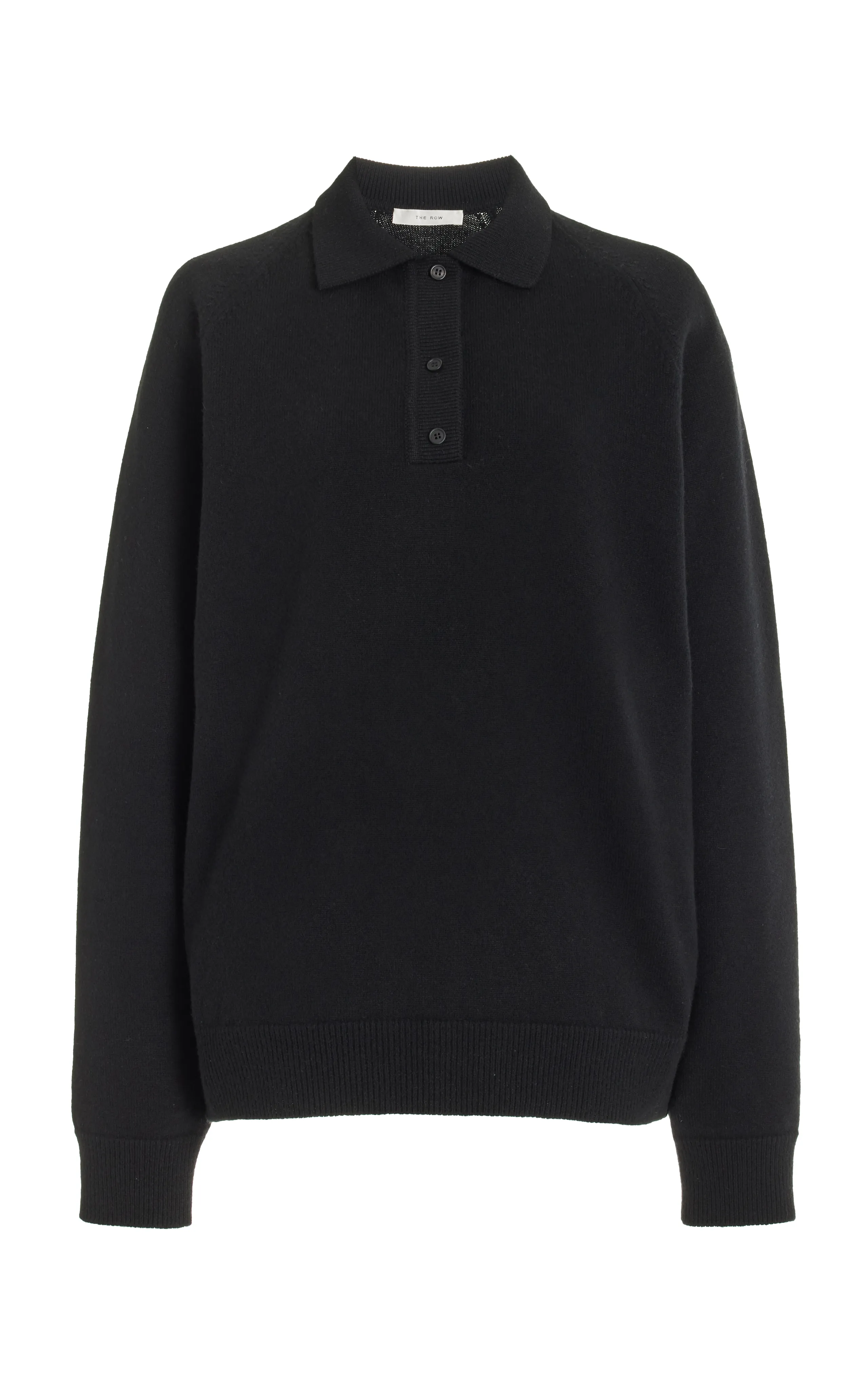 The Row Eli Cashmere Polo Top