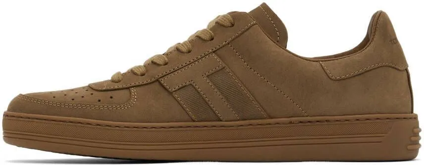 TOM FORD Khaki Suede Radcliffe Sneakers