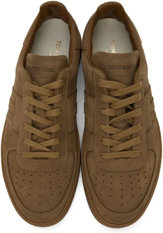 TOM FORD Khaki Suede Radcliffe Sneakers