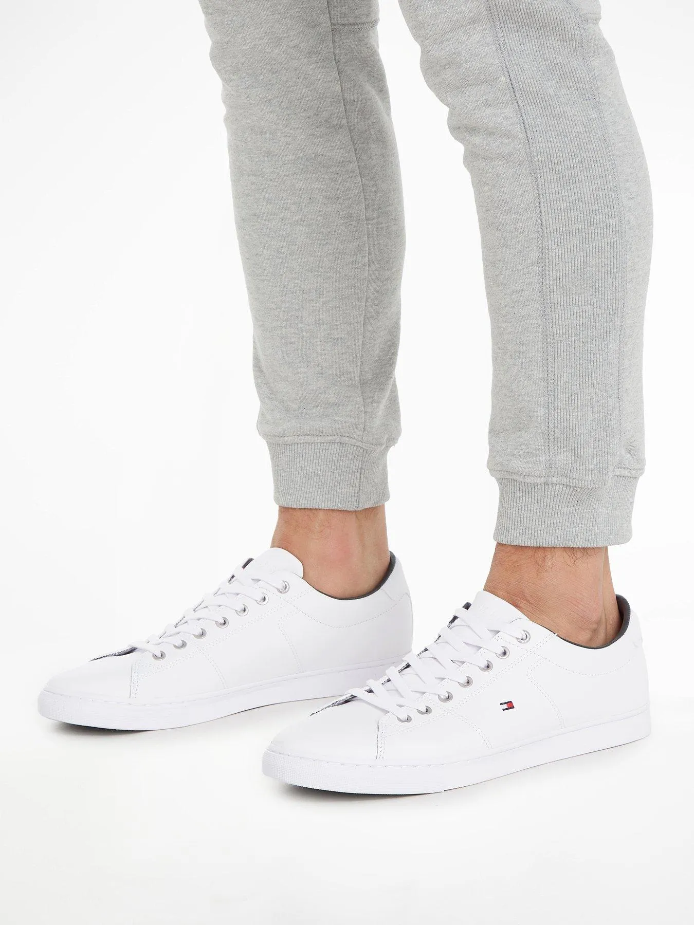 Tommy Hilfiger Essential Leather Trainers - White