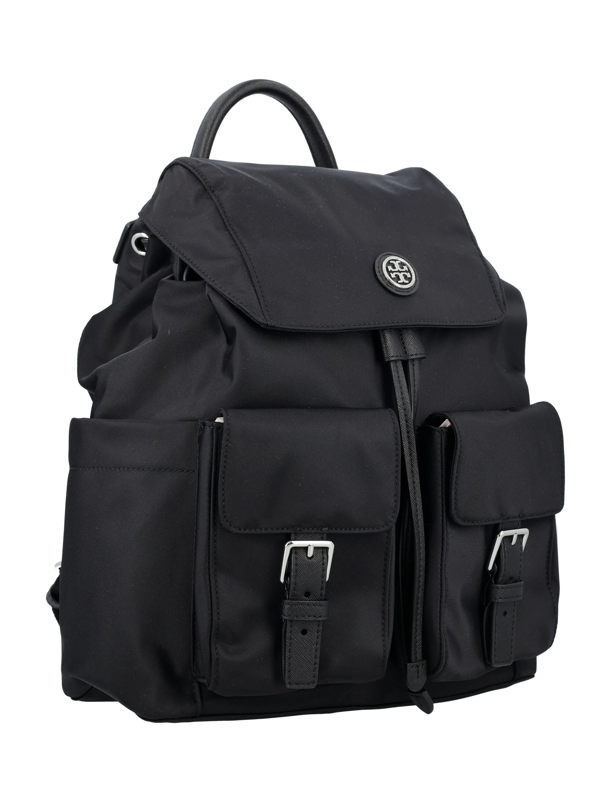 TORY BURCH Eco-Chic Nylon Mini Backpack with Flap Closure