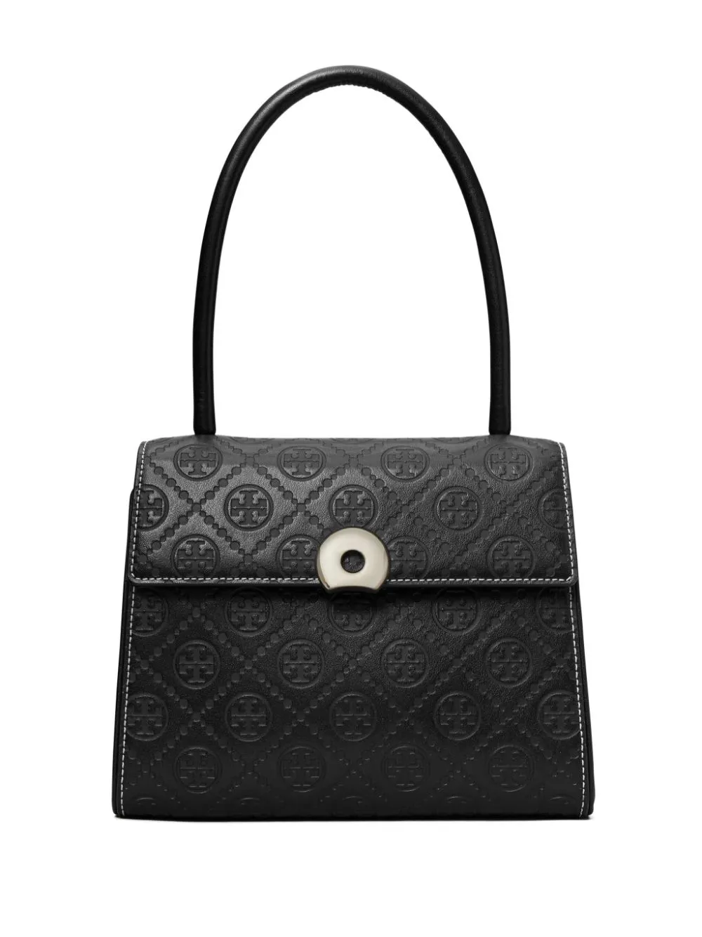 Tory Burch small Deville T Monogram leather tote bag - Black
