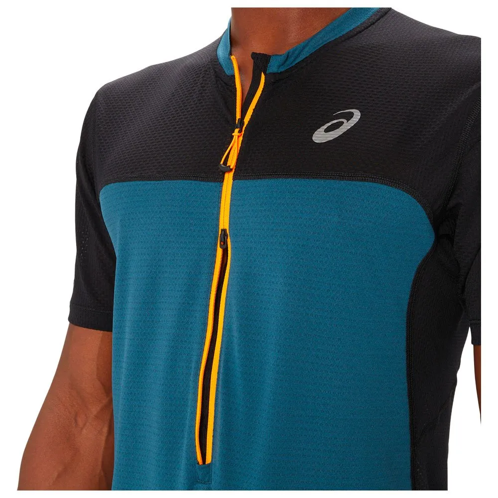 Trail tee-shirt Asics ---Fujitrail Top Magnetic Blue Performance Black