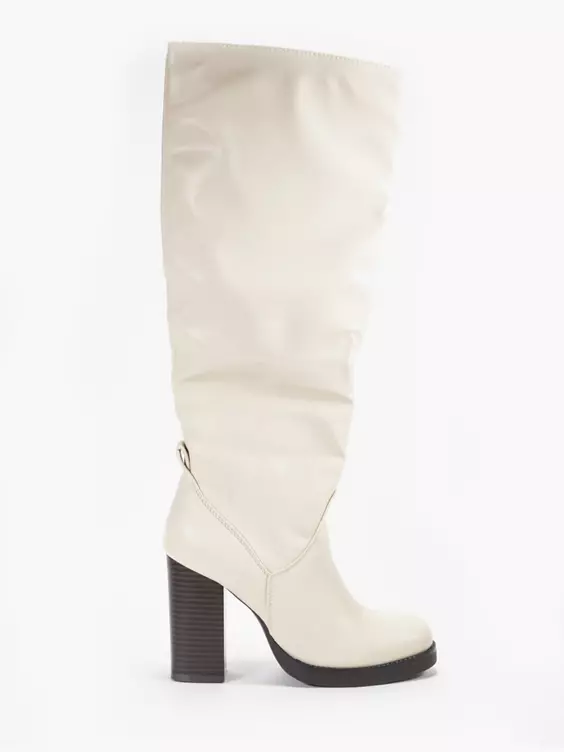 Truffle  Truffle Beige PU Long Leg Boot