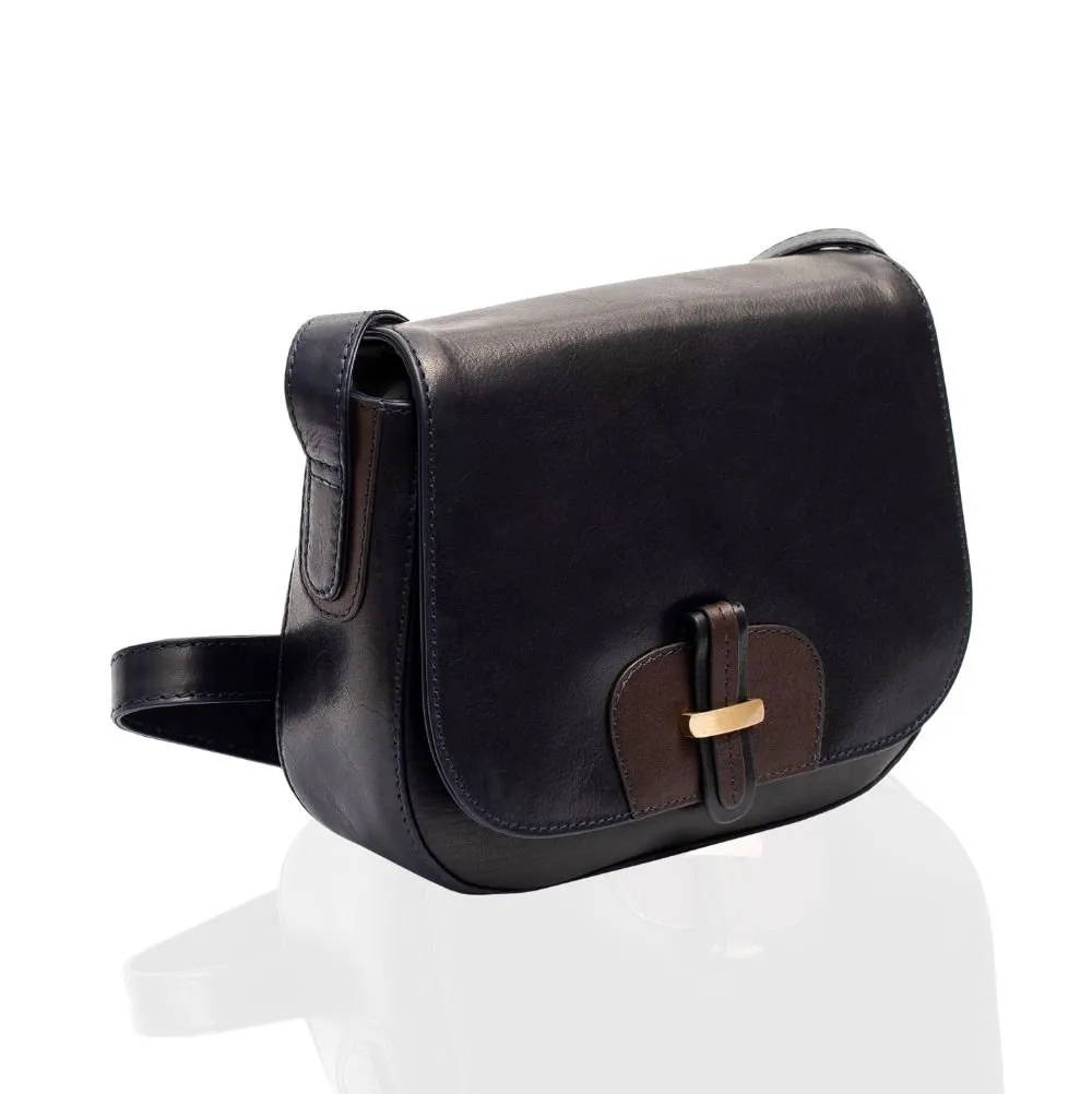 Tuscan Shoulder Bag with contrast colour detail - PRIMEHIDE Leather