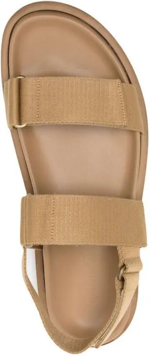 Uma Wang touch-strap open-toe sandals Brown