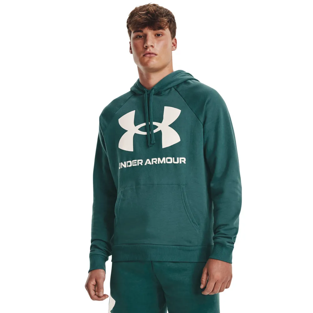 Under Armour Rival Fleece Big Logo Hoodie - Mens - Coastal Teal/White