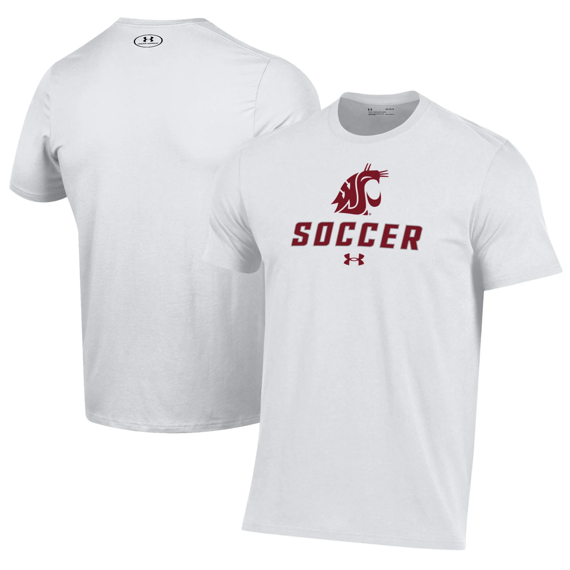 Under Armour Washington State Cougars White Soccer Performance T-Shirt