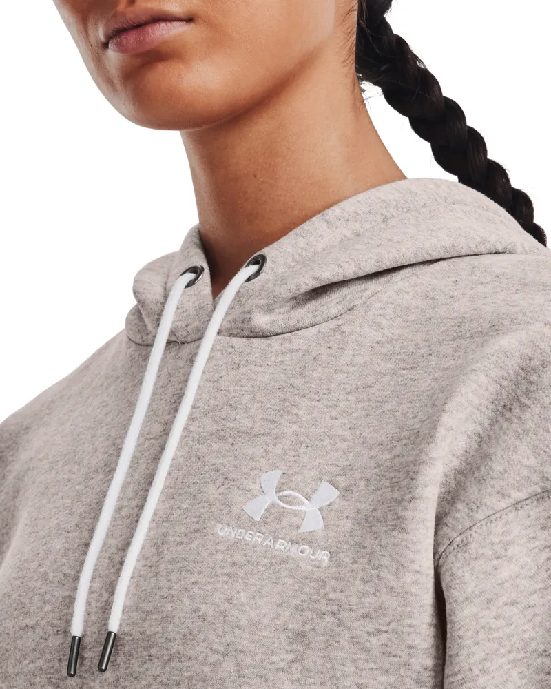 Under Armour Women's Essential Fleece Hoodie Ghost Gray | Buy Under Armour Women's Essential Fleece Hoodie Ghost Gray 