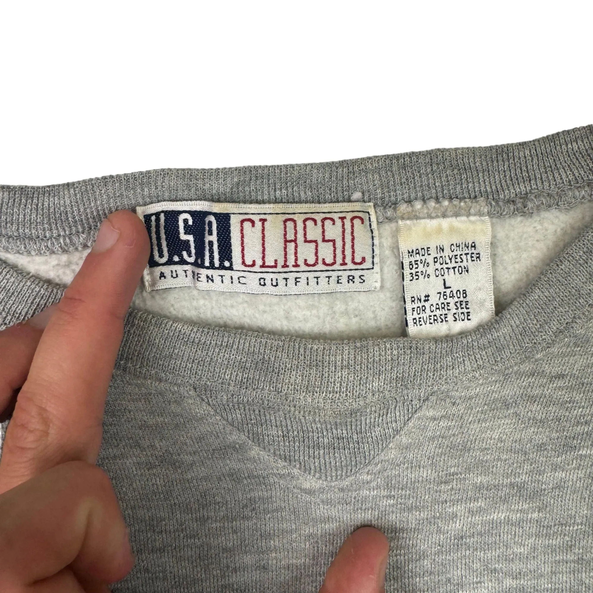 USA Classic 90's Embroidered The Game of Golf Sweatshirt Grey
