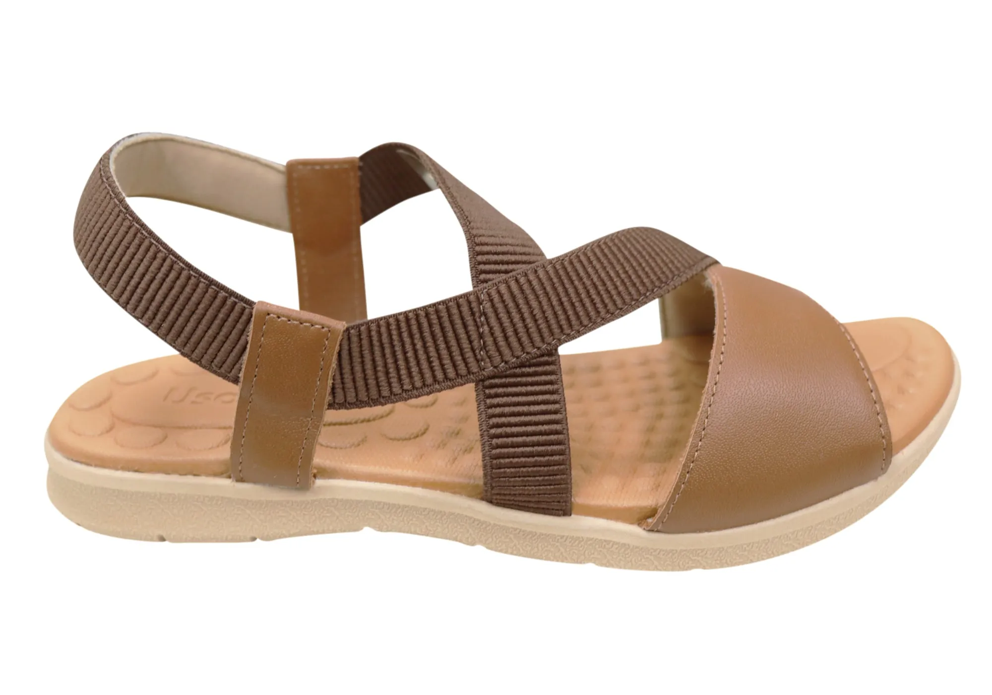 Usaflex Beatrix Womens Comfortable Leather Sandals Made In Brazil