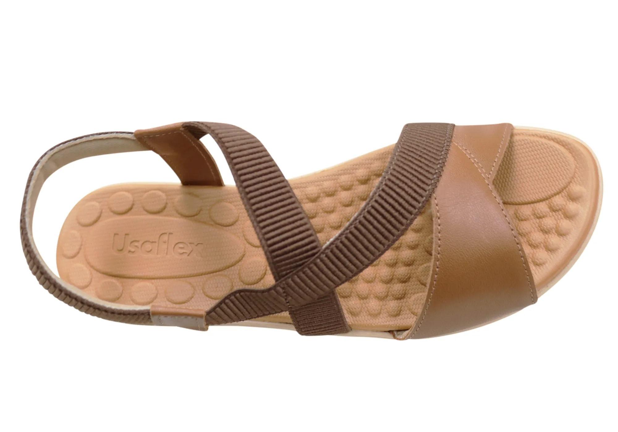 Usaflex Beatrix Womens Comfortable Leather Sandals Made In Brazil