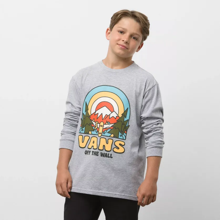 Vans Boys Mountain sk8 Long Sleeve T-Shirt - Athlectic Heather