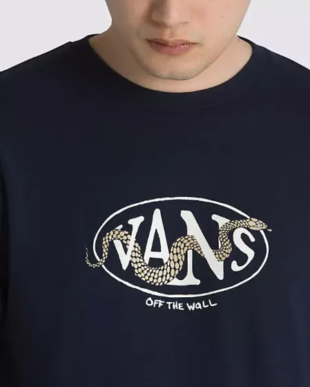 Vans Snaked Center Logo Short Sleeve T-Shirt - Navy