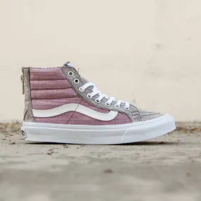 Vans Women Sk8-Hi Slim Zip - Floral Chambray (gray / true white)