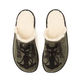 Vegan home slipper GREEN CAT SAW013