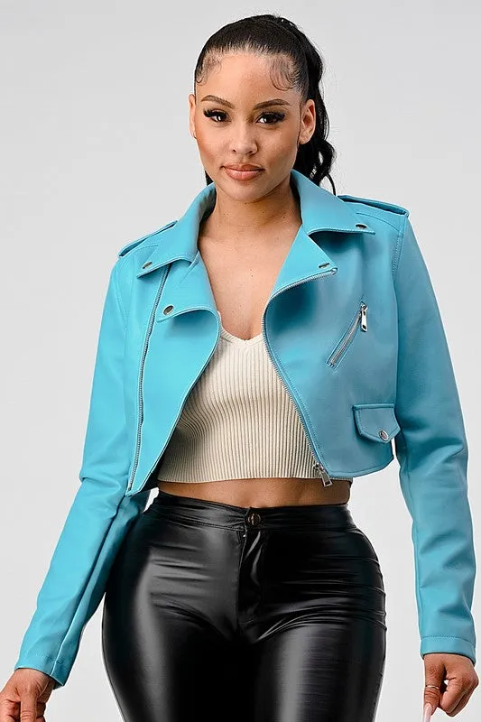 Vegan Leather Moto Jacket