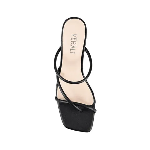 Verali NASHVILLE STRAPPY MULES - Black Smooth