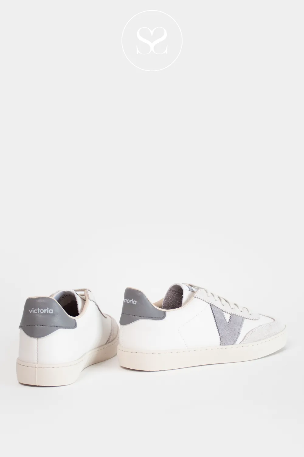 VICTORIA 1-126184 GREY/WHITE TRAINERS
