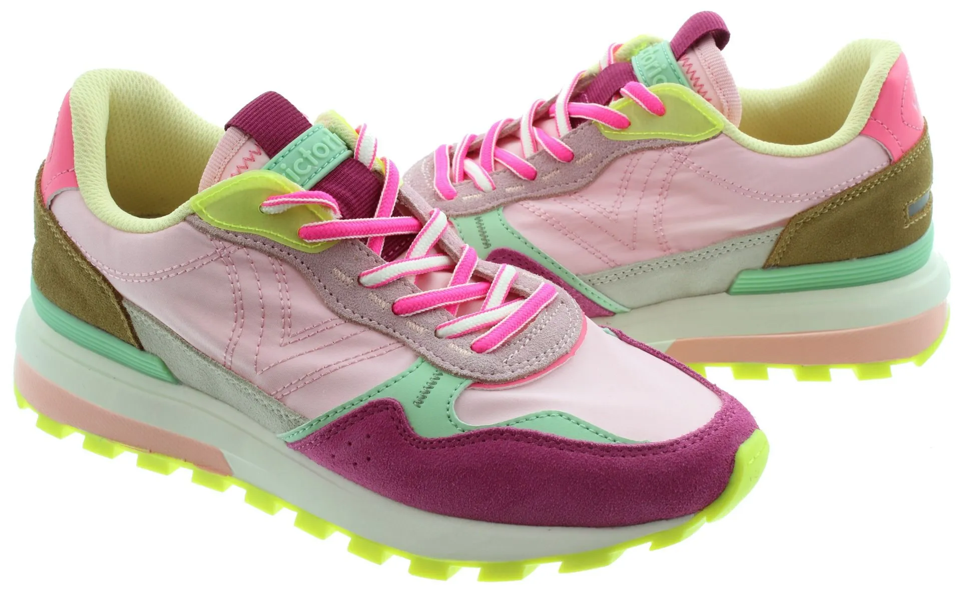 VICTORIA Ladies Luna Multi Trainers In Pink