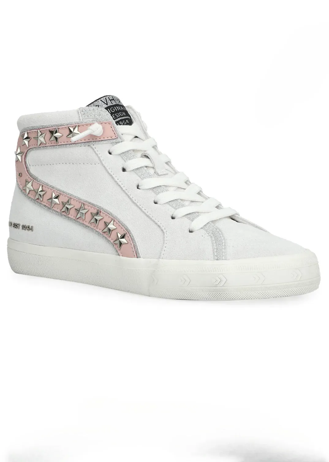 Vintage Havana-Gadol High 16 Grey Suede/ Pink Pop High Top Sneakers