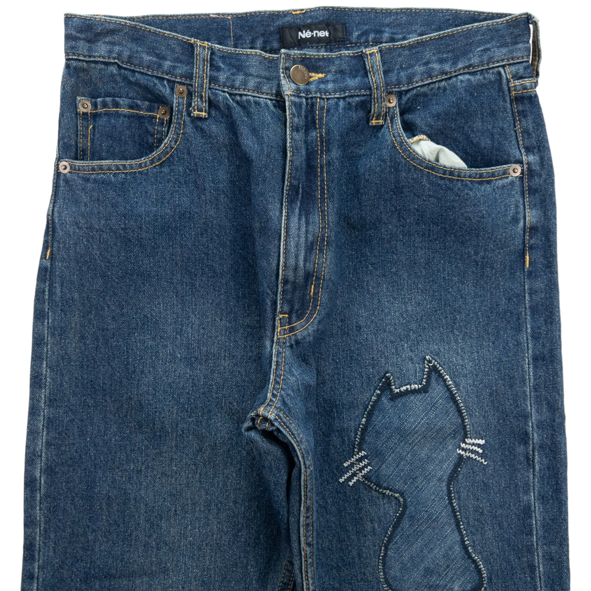 Vintage Ne-Net by Issey Miyake Cat Patch Jeans Size W30