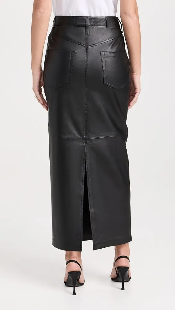 WARDROBE.NYC   Leather Column Skirt 