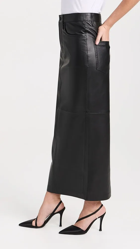 WARDROBE.NYC   Leather Column Skirt 