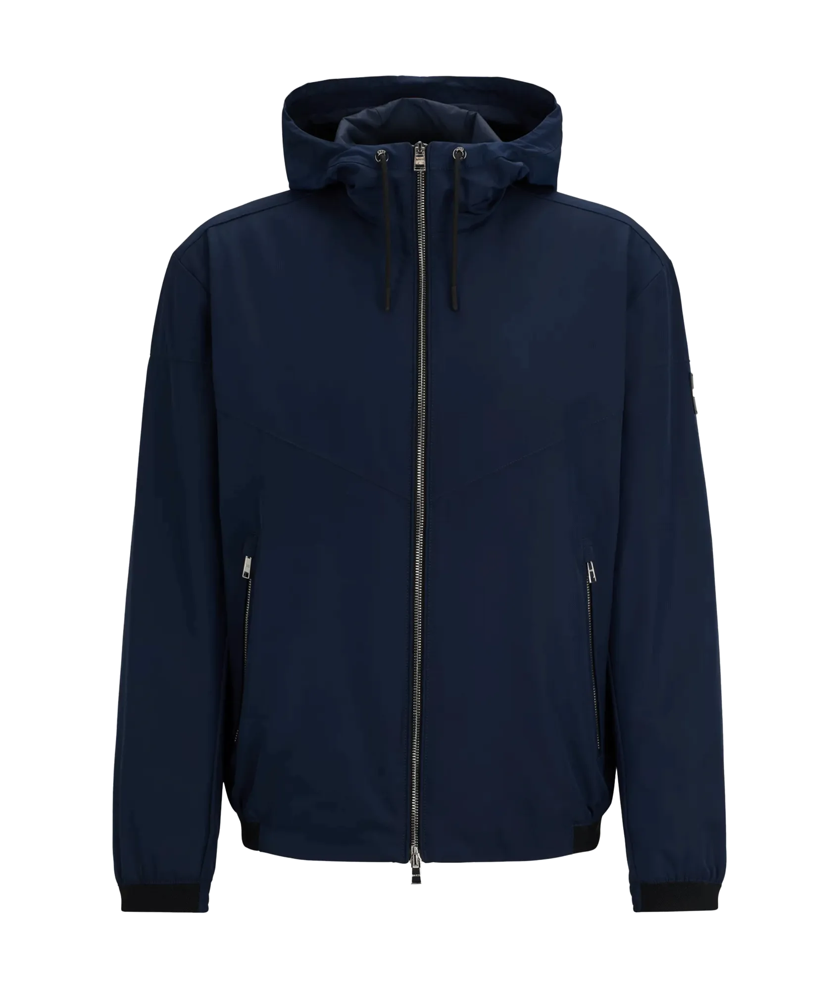 Water-repellent Hooded Jacket in a Regular Fit - Navy