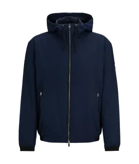 Water-repellent Hooded Jacket in a Regular Fit - Navy